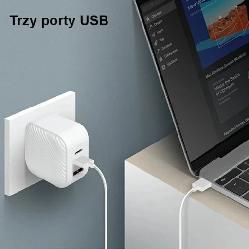 Uniq Verge Pro 66W GaN USB-C hálózati töltő - fehér - 5