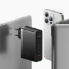 Baseus GaN5 Pro gyors töltő 2xUSB-C + USB 140W EU fekete (CCGP100201) thumbnail