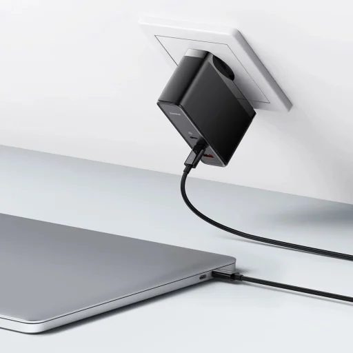 Baseus GaN5 Pro gyors töltő 2xUSB-C + USB 140W EU fekete (CCGP100201) - 12