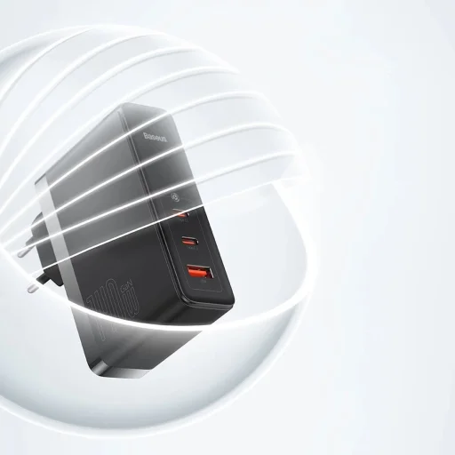 Baseus GaN5 Pro gyors töltő 2xUSB-C + USB 140W EU fekete (CCGP100201) - 17