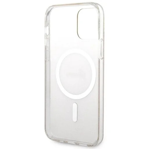 Guess GUBPP12MH4EACSW tok+ töltő iPhone 12/12 Pro barna/barna kemény tok 4G Print MagSafe - 7