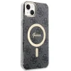 Set Guess GUBPP14SH4EACSK tok és töltő iPhone 14 6.1" fekete/fekete kemény tok 4G Print MagSafe - 4