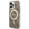 Guess GUBPP13LH4EACSW tok és töltő iPhone 13 Pro barna/barna keménytok 4G Print MagSafe thumbnail