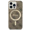Guess GUBPP13LH4EACSW tok és töltő iPhone 13 Pro barna/barna keménytok 4G Print MagSafe thumbnail
