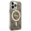 Guess GUBPP13LH4EACSW tok és töltő iPhone 13 Pro barna/barna keménytok 4G Print MagSafe thumbnail