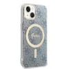 Guess GUBPP14MH4EACSB tok+ töltő iPhone 14 Plus 6.7" kék/kék kemény tok 4G Print MagSafe - 4