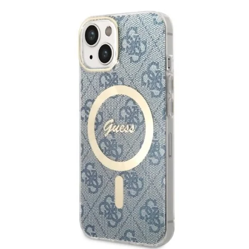 Guess GUBPP14MH4EACSB tok+ töltő iPhone 14 Plus 6.7" kék/kék kemény tok 4G Print MagSafe - 2