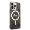 Set Guess GUBPP13LH4EACSK tok+ Töltő iPhone 13 Pro fekete/fekete kemény tok 4G Print MagSafe - 4