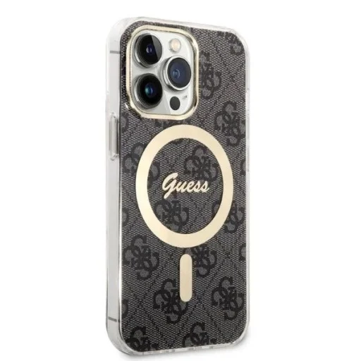 Guess GUBPP13XH4EACSK szett tok és töltő iPhone 13 Pro Max fekete/fekete tok 4G Print MagSafe - 4