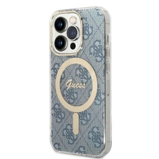 Guess GUBPP14XH4EACSB tok + töltő iPhone 14 Pro Max 6.7" kék/kék kemény tok 4G Print MagSafe - 2