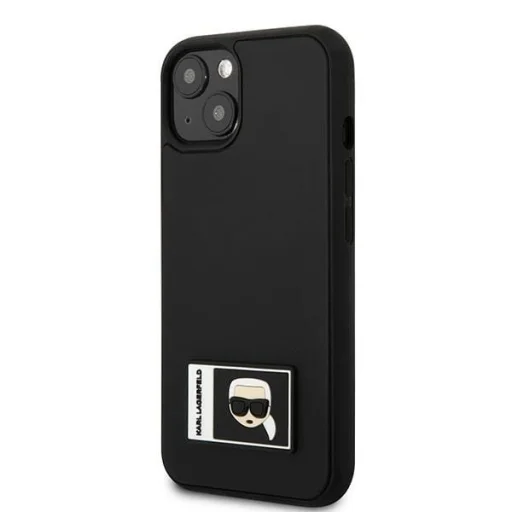Karl Lagerfeld KLHCP13S3DKPK iPhone 13 mini 5,4" fekete / fekete keménytok Ikonik Patch tok - 2