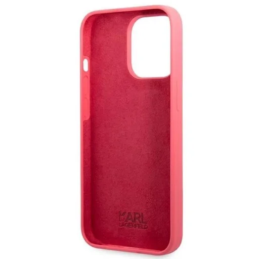 Karl Lagerfeld KLHCP13LSLMP1PI iPhone 13 Pro tok fuksia Silicone Plaque - 7