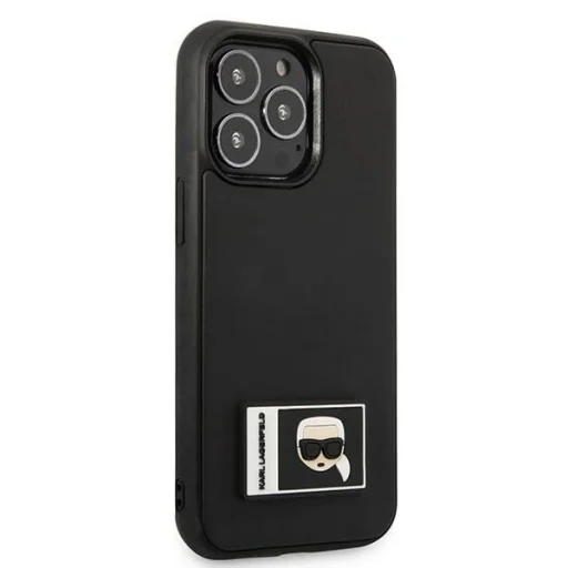 Karl Lagerfeld KLHCP13L3DKPK iPhone 13 Pro fekete kemény tok Ikonik Patch - 4