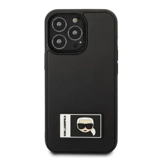 Karl Lagerfeld KLHCP13L3DKPK iPhone 13 Pro fekete kemény tok Ikonik Patch - 3