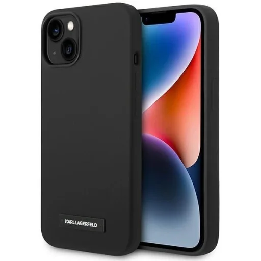 Karl Lagerfeld KLHMP14MSLMP1K iPhone 14 Plus 6.7" hardcase fekete / fekete Szilikon Plaque Magsafe tok - 1
