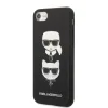Karl Lagerfeld KLHCI8SAKICKCBK iPhone 7/8 / SE 2020 / SE 2022 fekete/fekete keménytok Saffiano Karl&Choupette Head tok - 2