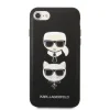 Karl Lagerfeld KLHCI8SAKICKCBK iPhone 7/8 / SE 2020 / SE 2022 fekete/fekete keménytok Saffiano Karl&Choupette Head tok - 3
