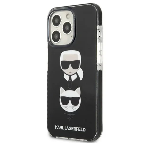 Karl Lagerfeld KLHCP13LTPE2TK iPhone 13 Pro tok fekete Karl&Choupette Head - 2