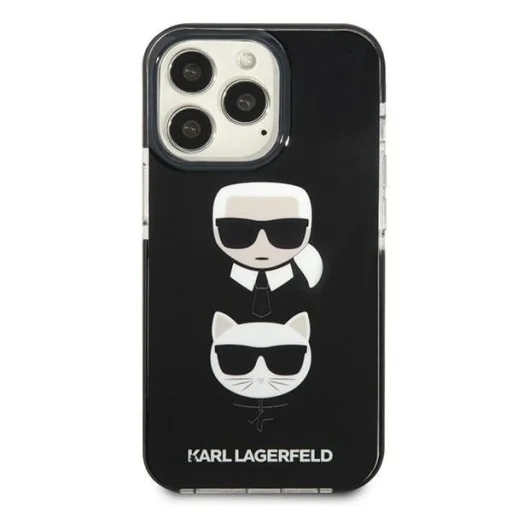 Karl Lagerfeld KLHCP13LTPE2TK iPhone 13 Pro tok fekete Karl&Choupette Head - 3