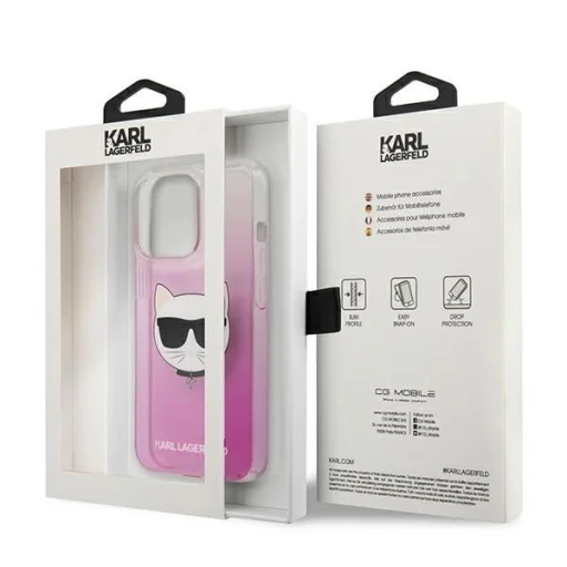 Karl Lagerfeld KLHCP13XCTRP iPhone 13 Pro Max 6,7" hardcase rózsaszín/pink Choupette Head tok - 8