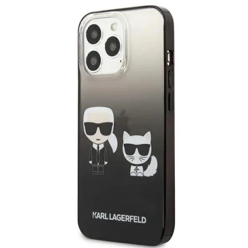 Karl Lagerfeld KLHCP13LTGKCK iPhone 13 Pro tok fekete Gradient Ikonik Karl & Choupette - 2
