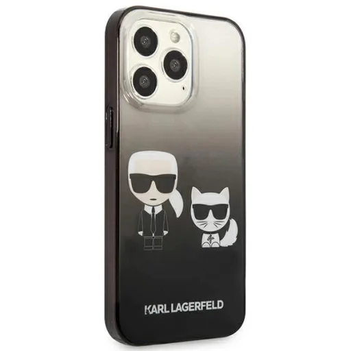 Karl Lagerfeld KLHCP13LTGKCK iPhone 13 Pro tok fekete Gradient Ikonik Karl & Choupette - 4