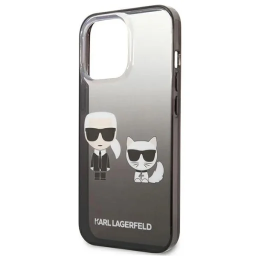 Karl Lagerfeld KLHCP13LTGKCK iPhone 13 Pro tok fekete Gradient Ikonik Karl & Choupette - 6