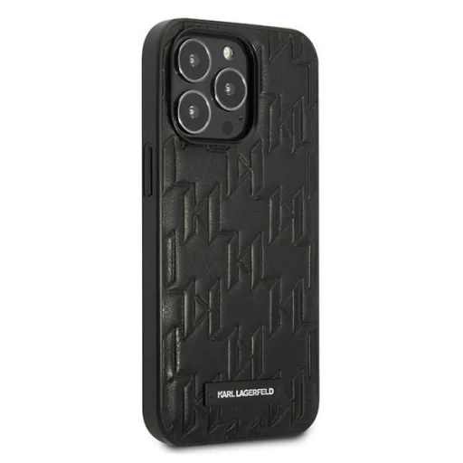 Karl Lagerfeld KLHCP13LMNMP1K iPhone 13 Pro hardcase fekete / fekete Monogram Plaque tok - 4