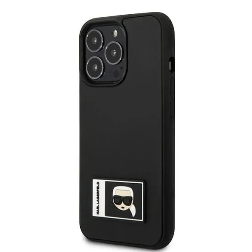 Karl Lagerfeld KLHCP13L3DKPK iPhone 13 Pro fekete kemény tok Ikonik Patch - 2