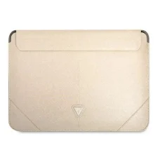 Guess Saffiano Triangle Logo laptop táska 16"-os méretben - bézs
