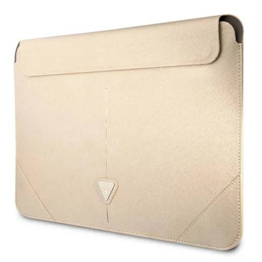 Guess Saffiano Triangle Logo laptop táska 16"-os méretben - bézs - 2