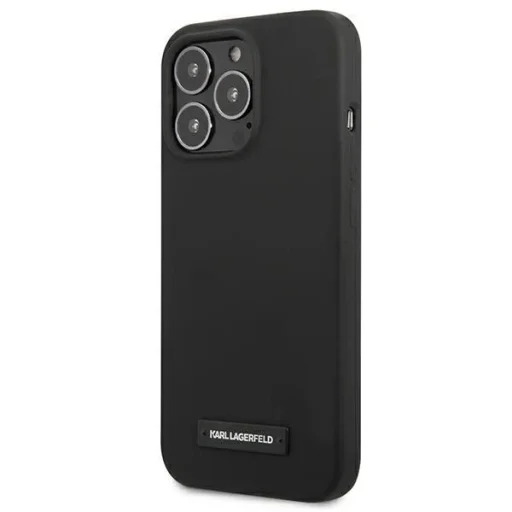 Karl Lagerfeld KLHCP13LSLMP1K iPhone 13 Pro tok fekete Silicone Plaque - 2