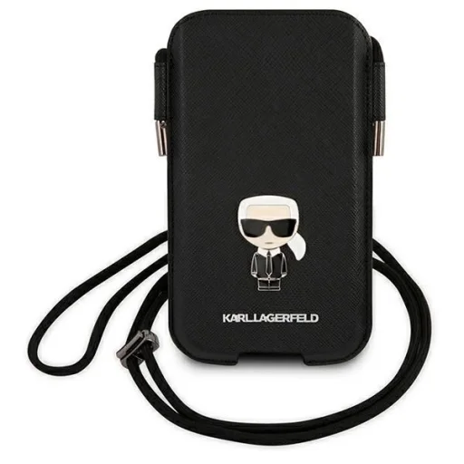 Karl Lagerfeld Fliptok KLHCP12MOPHKMK 6,1" fekete/saffiano tok Ikonik Karl's - 2