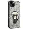 Karl Lagerfeld KLHCP14MGFKPG iPhone 14 Plus 6.7" kemény tok ezüst / ezüst Glitter Flakes Ikonik tok thumbnail