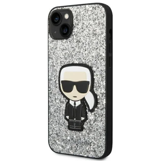 Karl Lagerfeld KLHCP14MGFKPG iPhone 14 Plus 6.7" kemény tok ezüst / ezüst Glitter Flakes Ikonik tok - 2