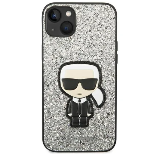 Karl Lagerfeld KLHCP14MGFKPG iPhone 14 Plus 6.7" kemény tok ezüst / ezüst Glitter Flakes Ikonik tok - 3