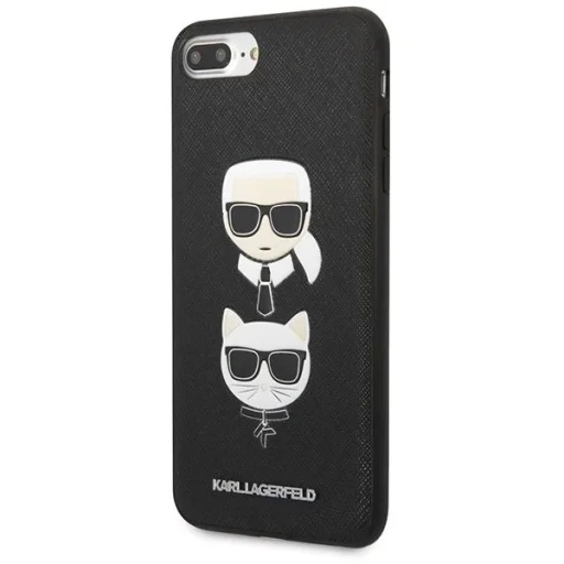 Karl Lagerfeld Saffiano Karl&Choupette Head tok iPhone 7 Plus / iPhone 8 Plus - fekete - 2