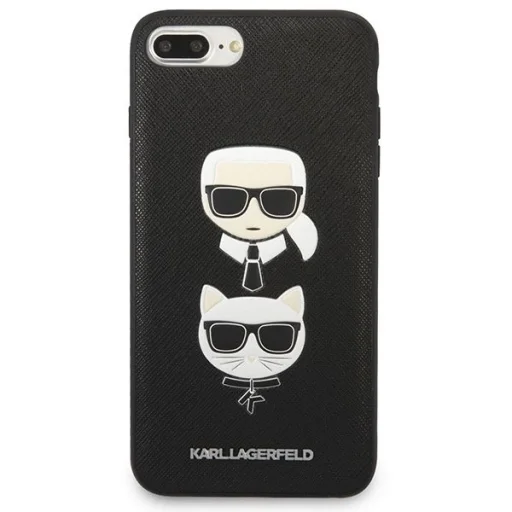 Karl Lagerfeld Saffiano Karl&Choupette Head tok iPhone 7 Plus / iPhone 8 Plus - fekete - 3