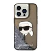 Karl Lagerfeld KLHCP14LLNKHCK iPhone 14 Pro 6.1" fekete/fekete keménytok Glitter Karl Head tok thumbnail