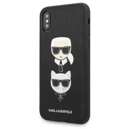 Karl Lagerfeld Saffiano Karl&amp;Choupette Head tok iPhone X/XS - fekete - 2