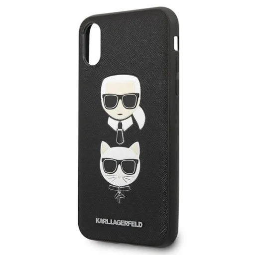 Karl Lagerfeld Saffiano Karl&amp;Choupette Head tok iPhone X/XS - fekete - 3