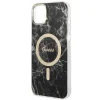 Guess GUBPP14MHMEACSK tok + töltő iPhone 14 Plus 6.7" fekete/fekete kemény tok Marble MagSafe thumbnail