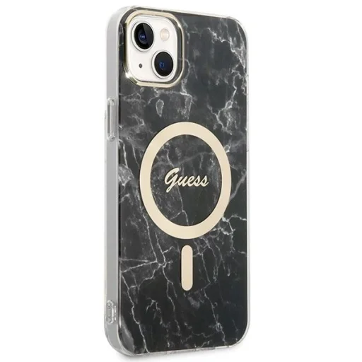 Guess GUBPP14MHMEACSK tok + töltő iPhone 14 Plus 6.7" fekete/fekete kemény tok Marble MagSafe - 4
