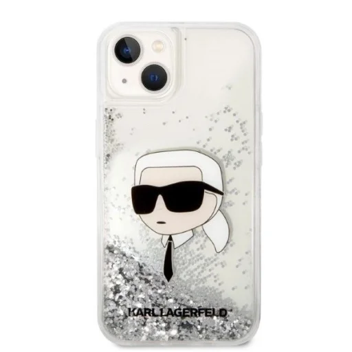 Karl Lagerfeld KLHCP14MLNKHCH iPhone 14 Plus 6.7" ezüst/ezüst keménytok Glitter Karl Head tok - 3