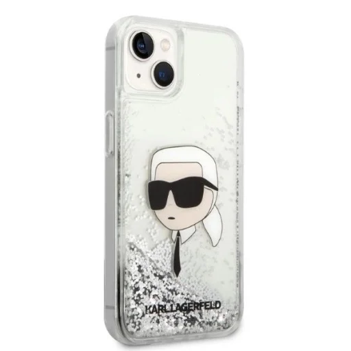 Karl Lagerfeld KLHCP14MLNKHCH iPhone 14 Plus 6.7" ezüst/ezüst keménytok Glitter Karl Head tok - 4