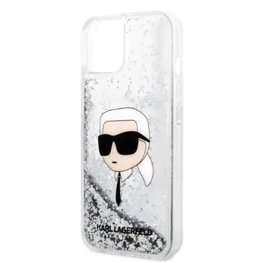 Karl Lagerfeld KLHCP14MLNKHCH iPhone 14 Plus 6.7" ezüst/ezüst keménytok Glitter Karl Head tok - 6
