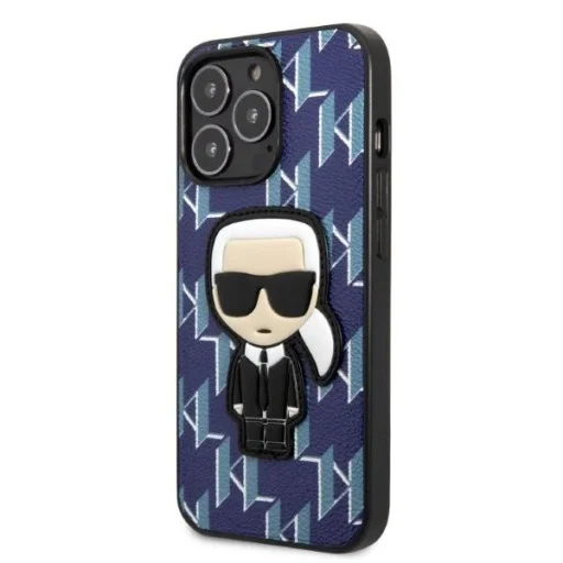 Karl Lagerfeld KLHCP13XPMNIKBL iPhone 13 Pro Max 6.7" keménytok kék/kék Monogram Ikonik Patch - 2