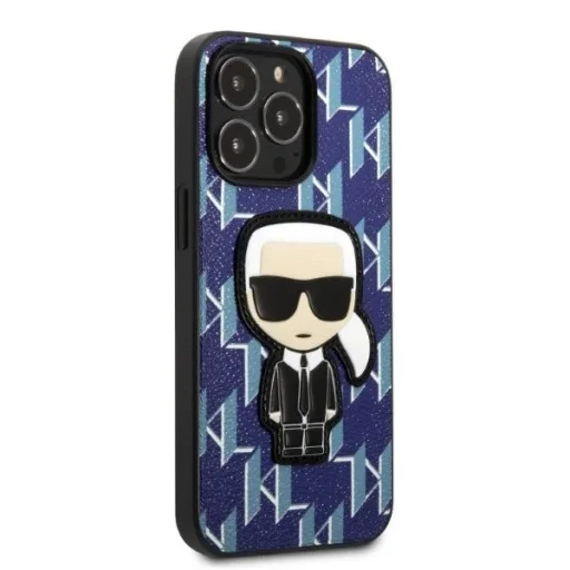 Karl Lagerfeld KLHCP13XPMNIKBL iPhone 13 Pro Max 6.7" keménytok kék/kék Monogram Ikonik Patch - 4