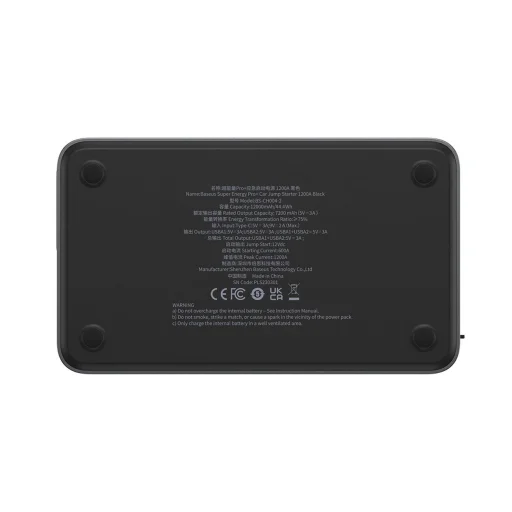 Baseus Super Energy Pro+ Powerbank Jump Starter 1200A - fekete - 2