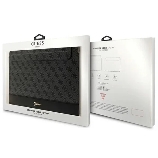 Guess 4G Stripe Metal Logo laptop táska 14" - fekete - 4